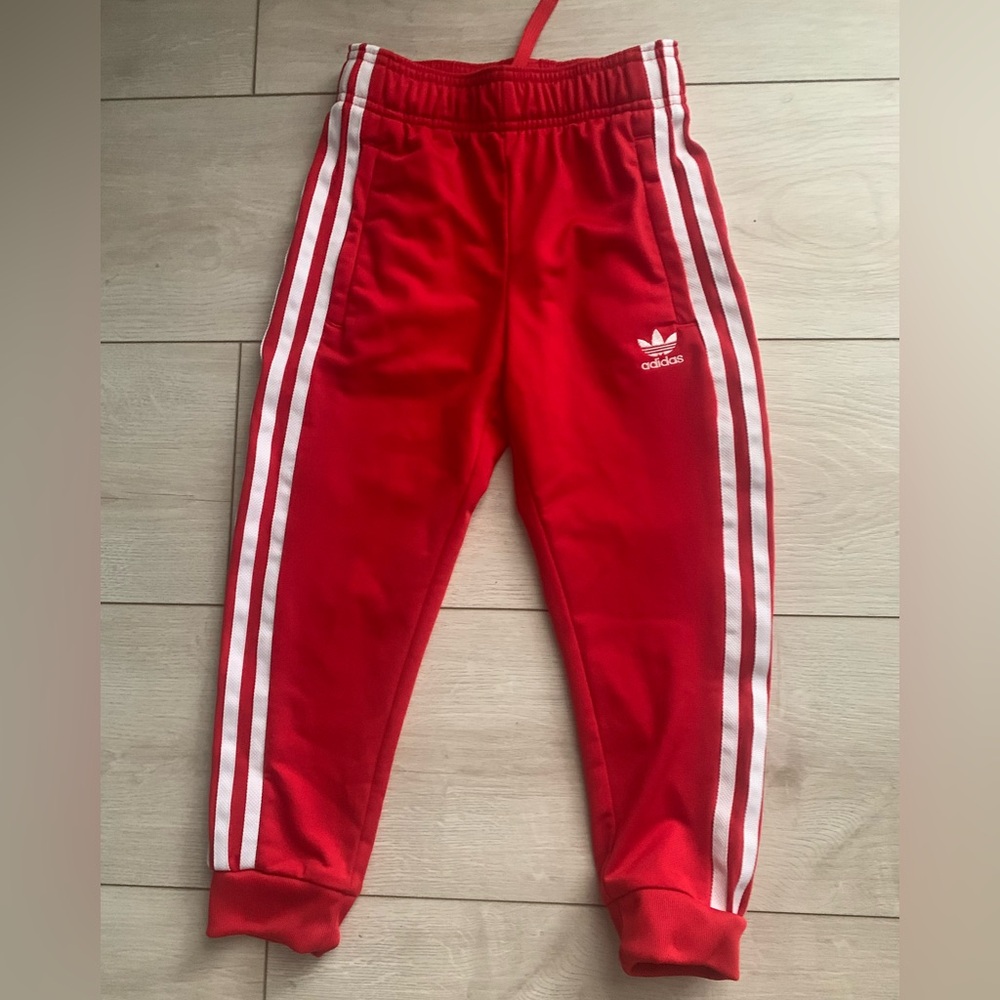 Adidas Kids 3 Stripes Track Pants Sz 5-6 Y